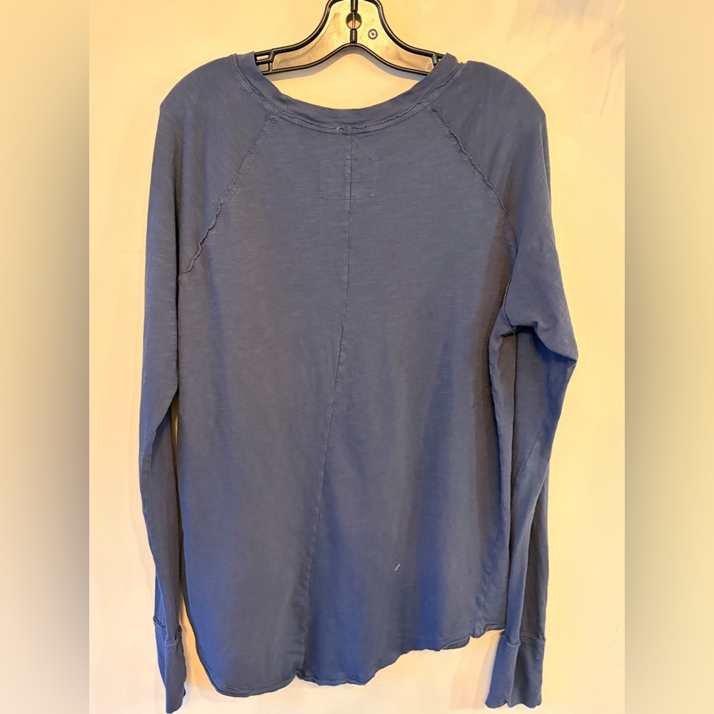 We The Free 100% Cotton Oversized Tunic Top Blue Long Sleeve - Picture 9 of 9